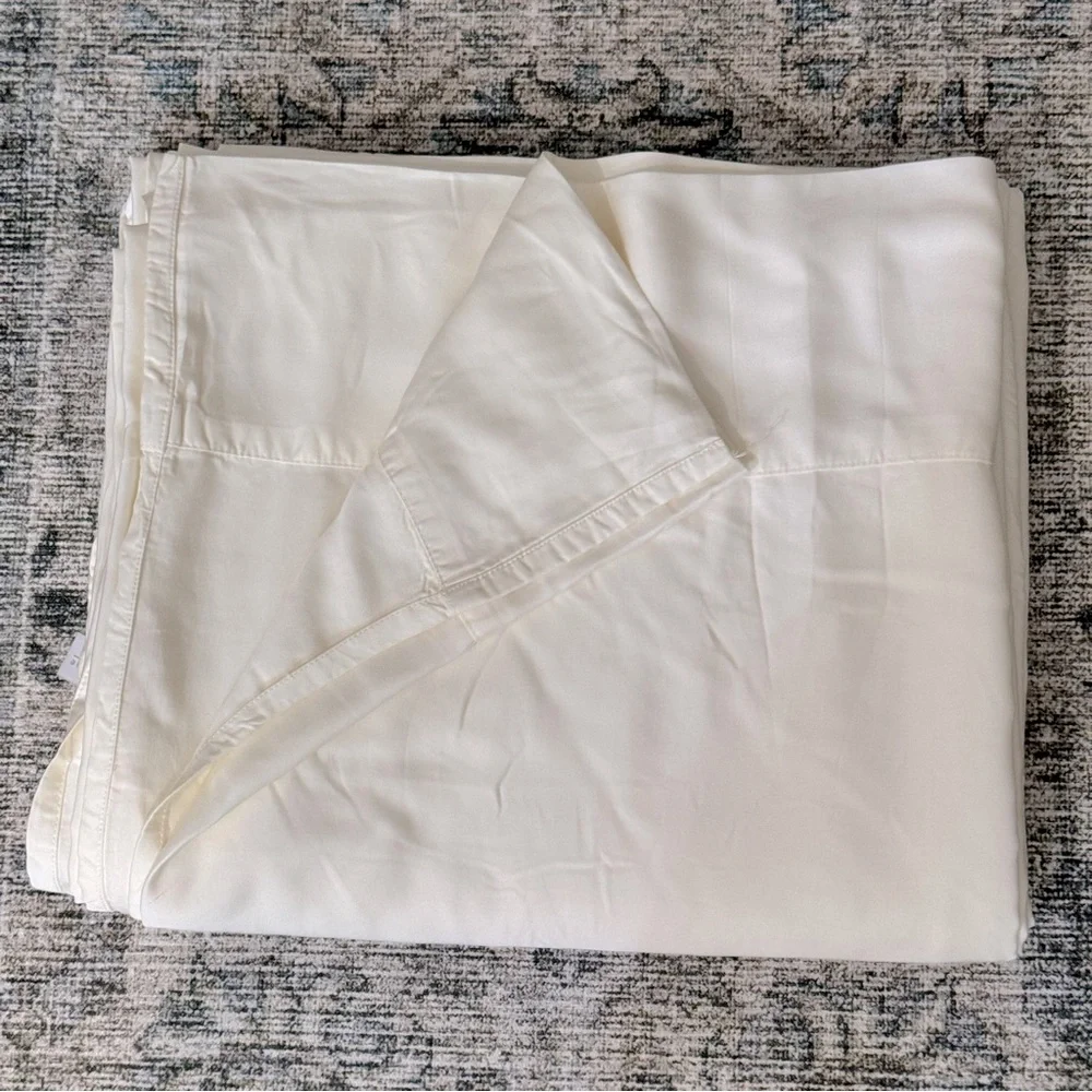 Pom Pom at Home King Ivory Parker Rayon King Flat Sheet